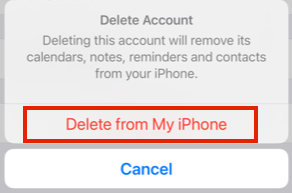 delete from my iPhone