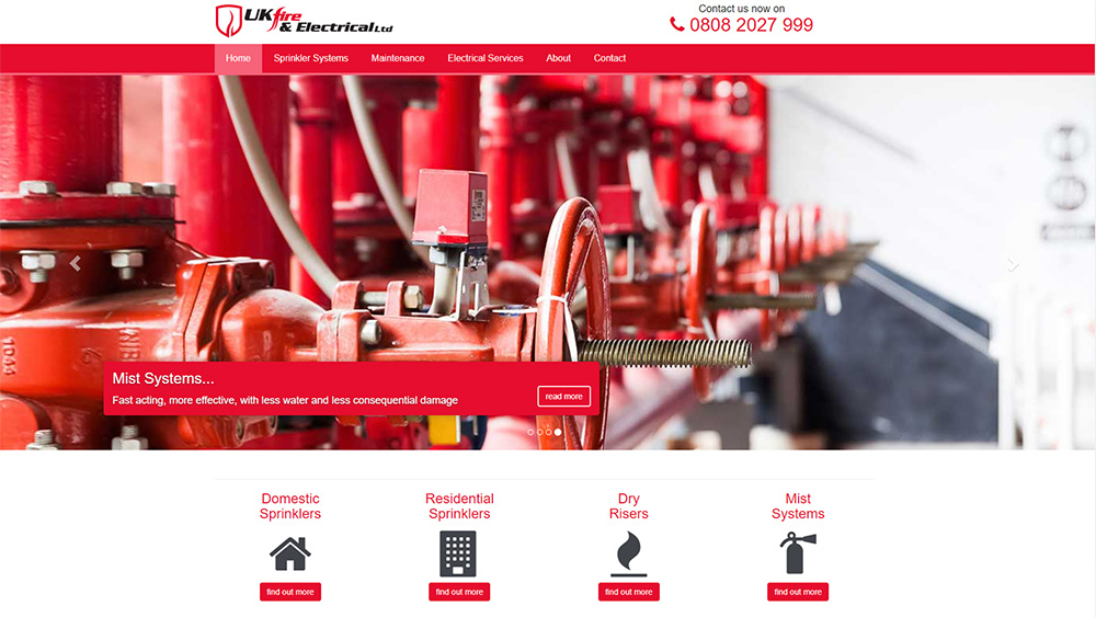 UK Fire and Electrical Ltd | Home Fire prevention | Automated Wet and Dry Sprinkler systems | Harlow and South East UK